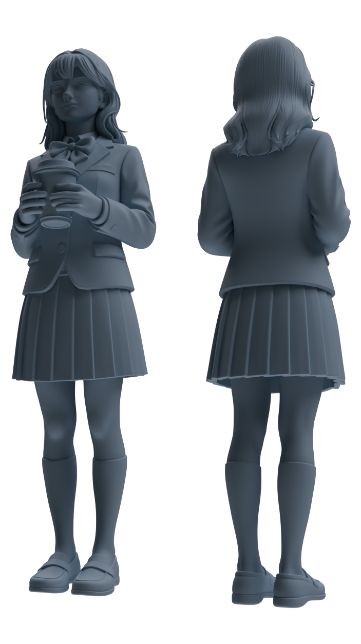 MRY-SFW LYTR850 Blazer JK Uniform School Girl Figure Modern Model 4 pcs Miniature Car Diorama Figures Scene Props Accessories Resin