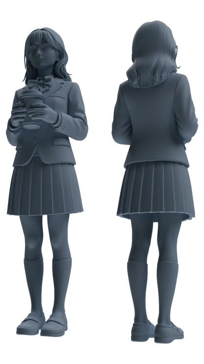 MRY-SFW LYTR850 Blazer JK Uniform School Girl Figure Modern Model 4 pcs Miniature Car Diorama Figures Scene Props Accessories Resin