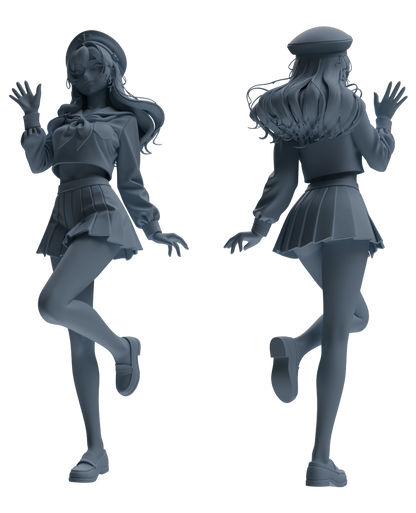 MRY-SFW LYTR883 Sailor Uniform Girl Figure Modern Model 3 pcs