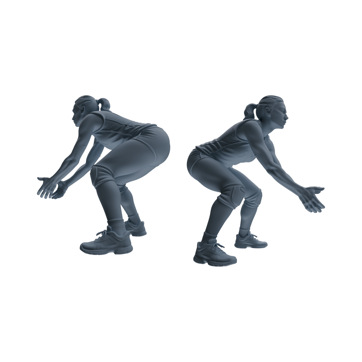 MRY-SFW LYTR823 Female Volleyball Player Figure Modern Model 5 pcs Miniature Car Diorama Figures Scene Props Accessories Resin