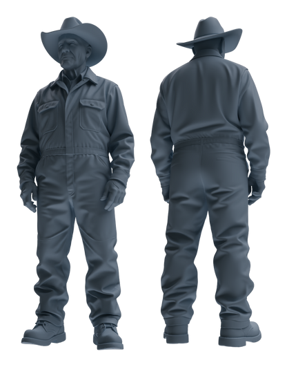 MRY-SFW LYTR922 Farm Cowboy Worker Multi-pose Modern Model 3 pcs