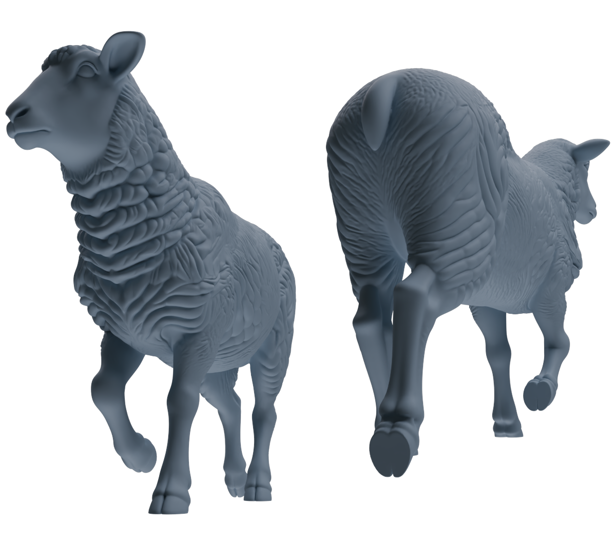 MRY-SFW LYTR845 Farm Sheep Pose Model 4 pcs Miniature Car Diorama Figures Scene Props Accessories Resin