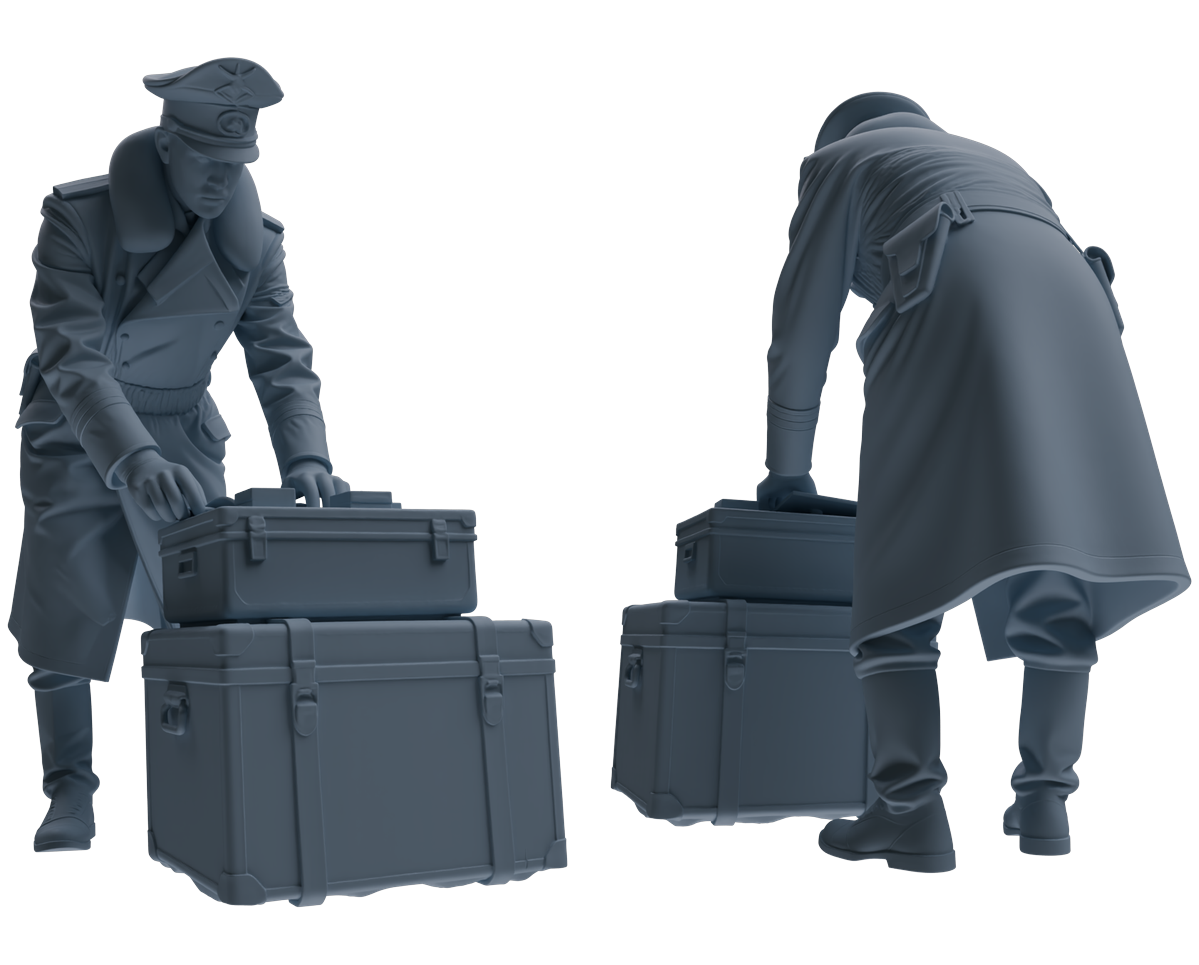 MRY-SFW LYGR711 WWII German Army War Scene Six-Person Combat Readiness Group