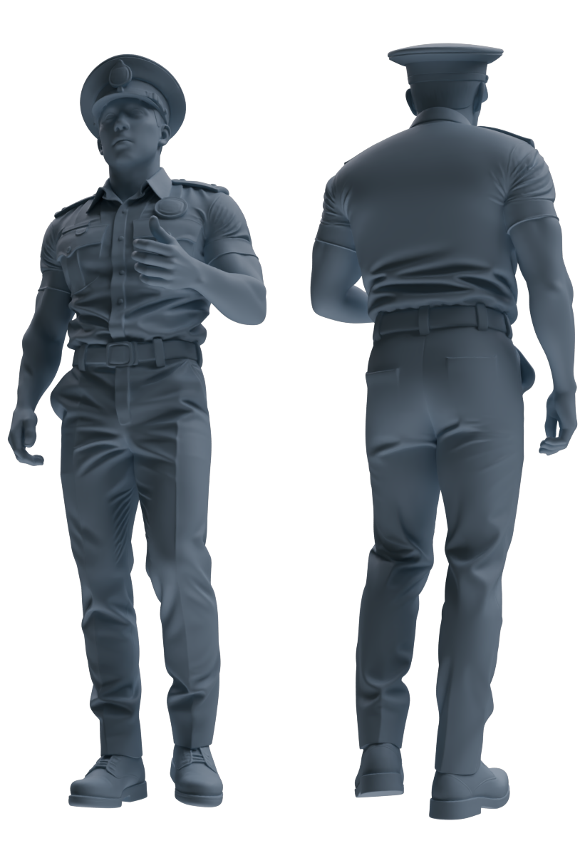 MRY-SFW LYGR767 Modern Hong Kong Police Six-Person Daily Routine 2