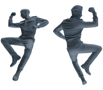MRY-SFW LYGR733 WWII Soviet Army War Scene Six-Person Dancing Group