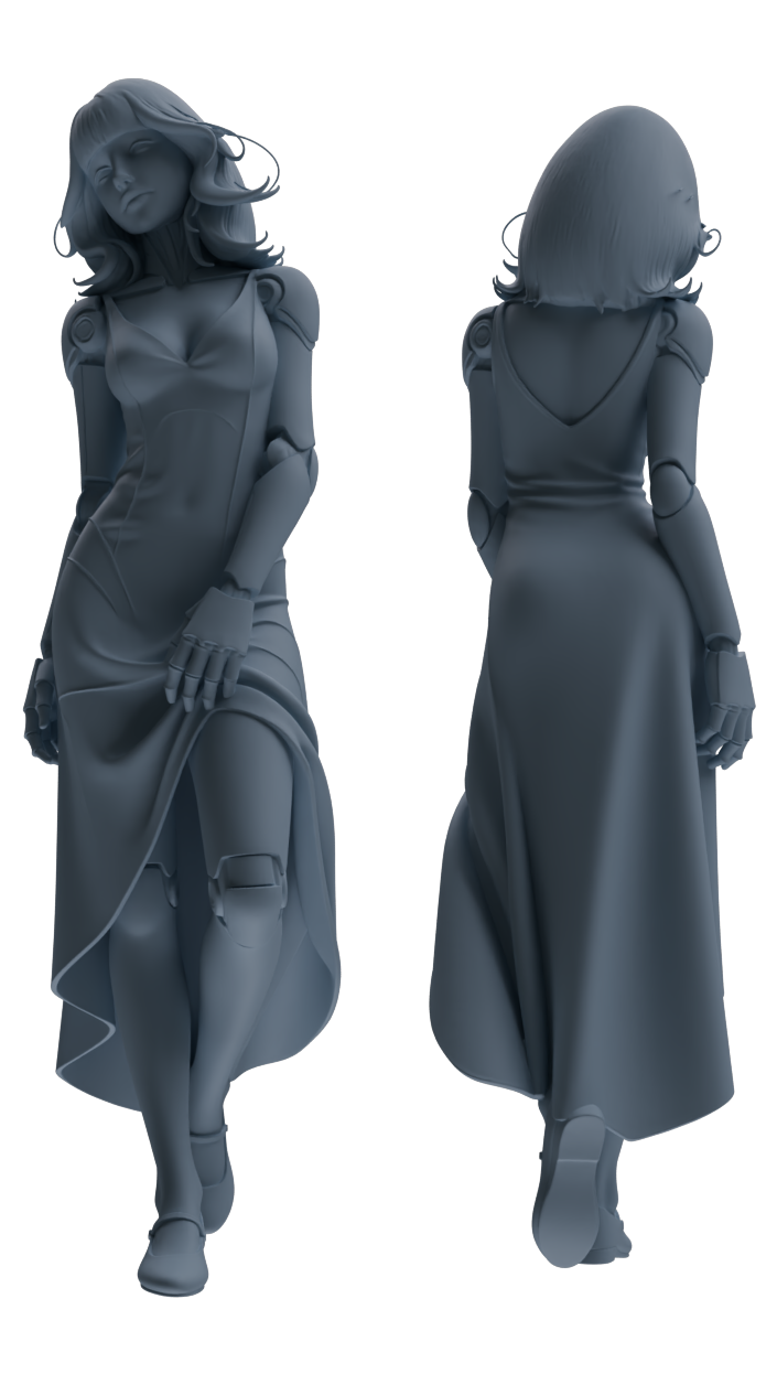 MRY-SFW LYTR878 Sci-Fi Modified Woman Figure Modern Model 4 pcs