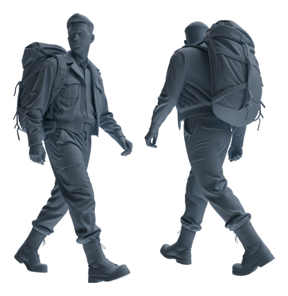 MRY-SFW LYGR591 Historical WWII U.S. Army Six-Person Carrying Group