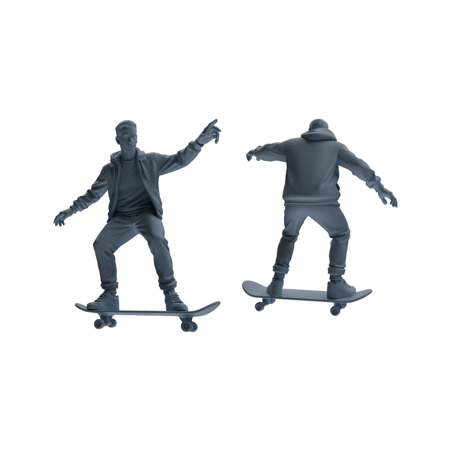 MRY-SFW LYTR800 Skateboard Figure Modern Model 5 pcs Miniature Car Diorama Figures Scene Props Accessories Resin