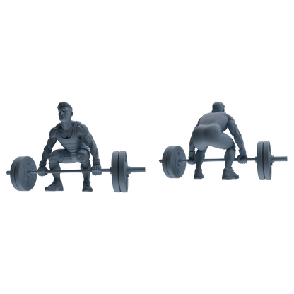 MRY-SFW LYTR798 Weightlifting Fitness Figure Modern Model 6 pcs Miniature Car Diorama Figures Scene Props Accessories Resin