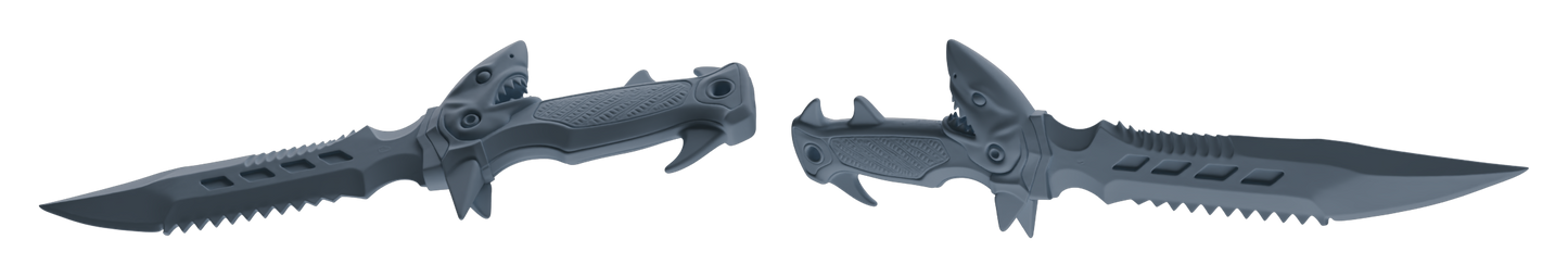 MRY-SFW LYGS395 Creative Shark Knife Weapon Modern Model 5 pcs