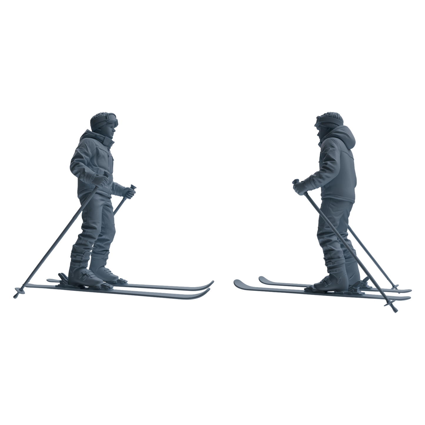 MRY-SFW LYTR789 Ski Sports Figure Modern Model 4 pcs Miniature Car Diorama Figures Scene Props Accessories Resin