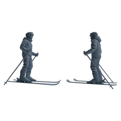 MRY-SFW LYTR789 Ski Sports Figure Modern Model 4 pcs Miniature Car Diorama Figures Scene Props Accessories Resin
