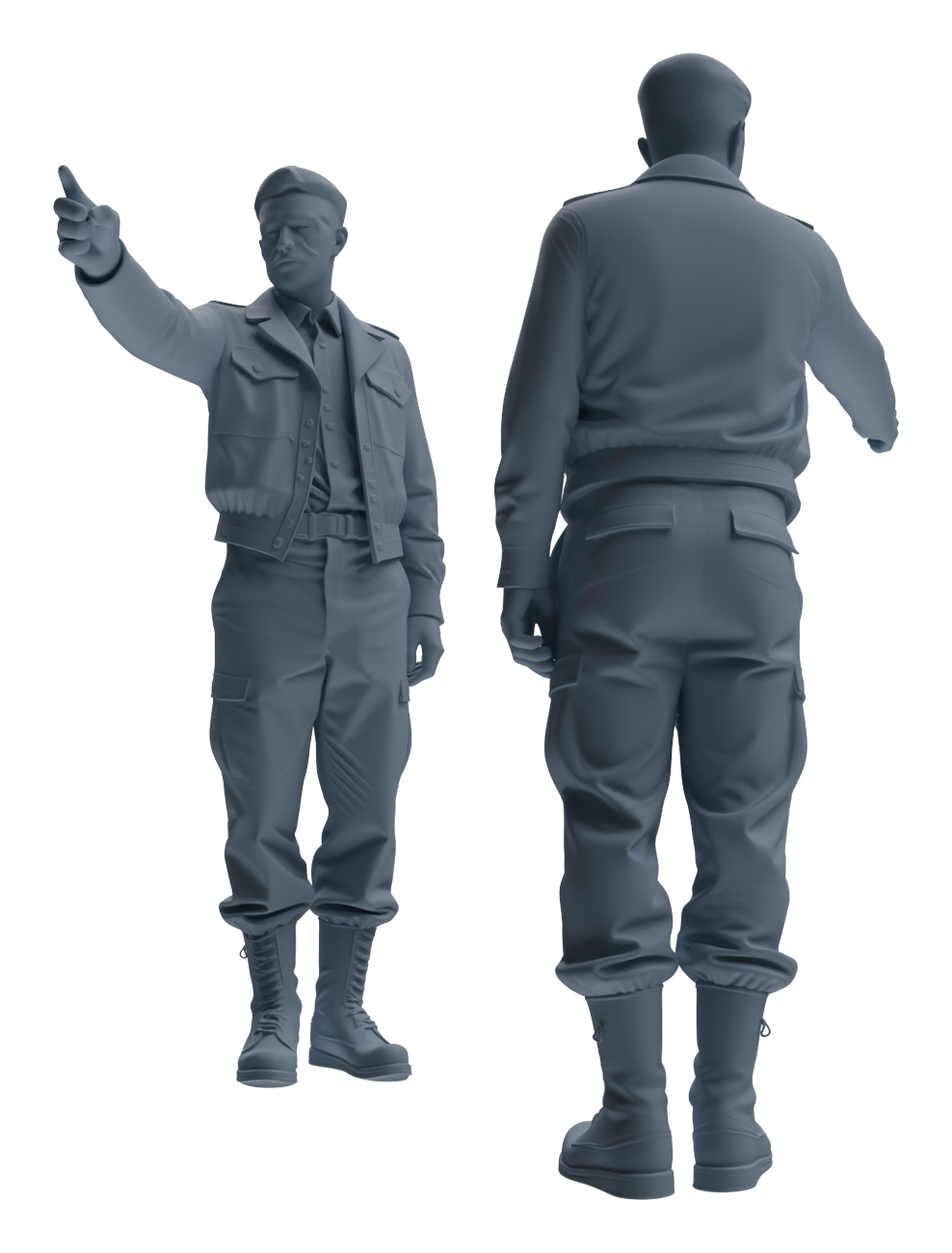 MRY-SFW LYGR596 Historical WWII U.S. Army Six-Person Command Group