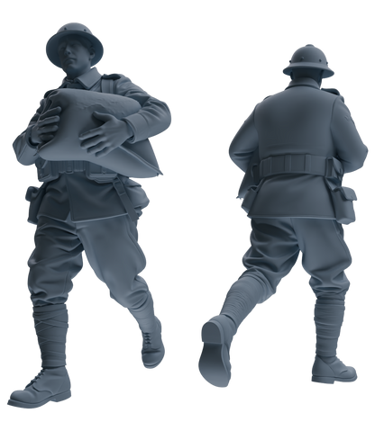MRY-SFW SSTR189 Miniatures Soldier Model Kit WWI Engineer Soldier Pose Modern Model 3 pcs
