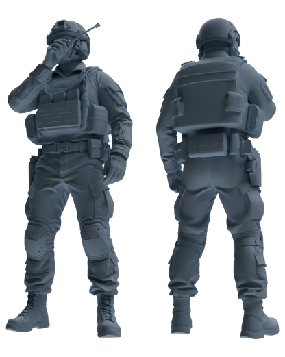 MRY-SFW SSTR191 Miniatures Soldier Model Kit Multi-Scenario Combat Soldier Pose Modern Model 5 pcs