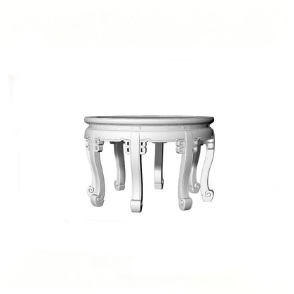 MRY-SFW LYTS526 3D Printed Chinese Tea Room Furniture Set, Unpainted White Resin, Miniature Dollhouse Diorama Accessories