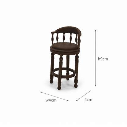 RHF0539B American Vintage Bar Swivel Stool Desktop Decorations Dollhouse Furniture Mini Bar Scene Furniture Vintage Furniture Mini Bar Stools