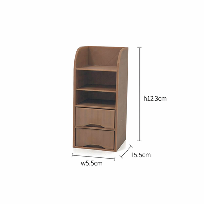 RHF0452B Mid-Century Modern Two-Drawer Cabinet Desktop Ornament Creative DIY Hut Furniture Dollhouse Accessories House Model Accessories Miniature Home Mini Model Dollhouse Accessories