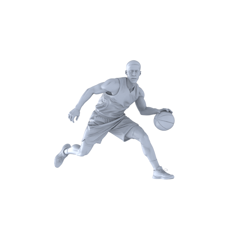 MRY-SFW LYTR550 Modern Court Basketball Players Pose Group of 5 Miniature Car Diorama Figures Scene Props Accessories Resin