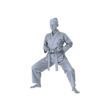 MRY-SFW LYTR560 Modern Dojo Karate Practitioners Pose Group of 5 Miniature Car Diorama Figures Scene Props Accessories Resin
