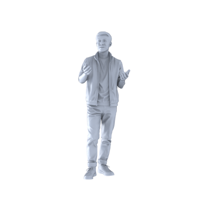 MRY-SFW LYTR552 Modern Urban Daily People Life Group of 6 Miniature Car Diorama Figures Scene Props Accessories Resin