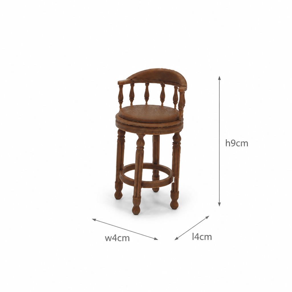 RHF0539B American Vintage Bar Swivel Stool Desktop Decorations Dollhouse Furniture Mini Bar Scene Furniture Vintage Furniture Mini Bar Stools