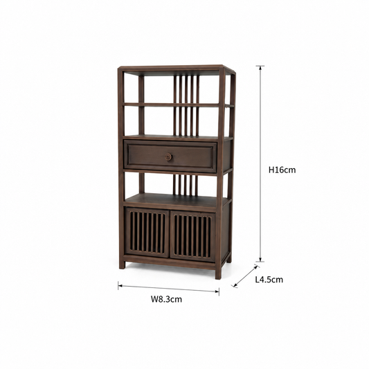 RHF0537B New Chinese-style scene storage cabinet Desktop ornaments ancient-style dollhouse furniture Chinese miniature furniture Chinese display scene mini furniture solid wood style furniture