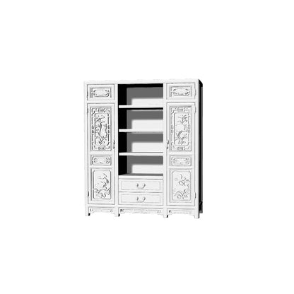 MRY-SFW LYTS535 3D Printed Chinese Classical Furniture Set, Unpainted White Resin, Miniature Dollhouse Diorama Accessories