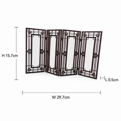 RHF0535B Chinese-style classical carved screen Desktop decorations traditional-style dollhouse furniture Chinese classical miniature furniture mini furniture for Chinese living room scenes