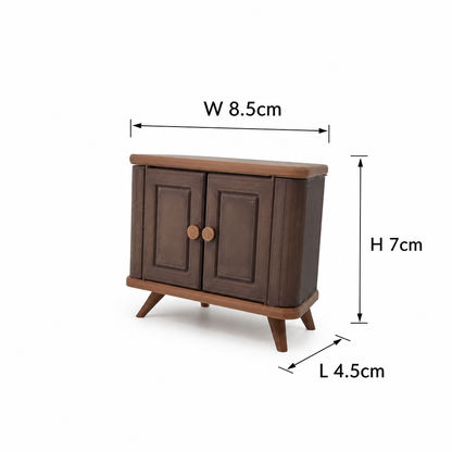 RHF0534 Vintage-style rotating wine cabinet Desktop Decorations Dollhouse Furniture Mini Bar Scene Furniture Vintage Furniture Mini Rotating Wine Cabinet