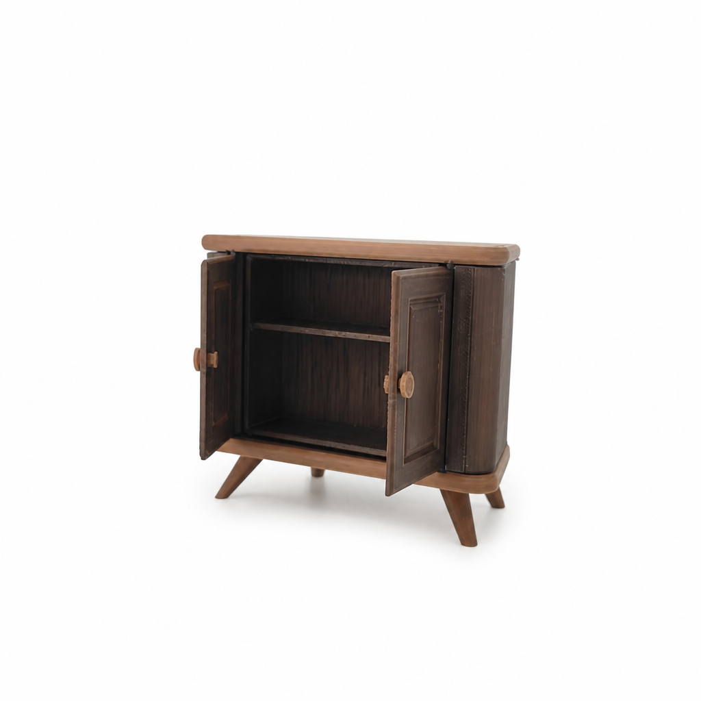 RHF0534 Vintage-style rotating wine cabinet Desktop Decorations Dollhouse Furniture Mini Bar Scene Furniture Vintage Furniture Mini Rotating Wine Cabinet