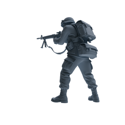 MRY-SFW SSTR185 Miniatures Soldier Model Kit Combat Engineer Soldier Pose Modern Model 4 pcs