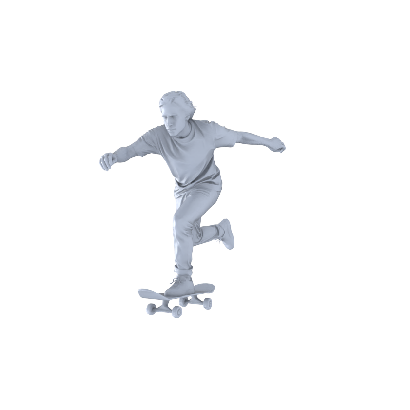MRY-SFW LYTR553 Modern Street Skateboarders Pose Group of 6 Miniature Car Diorama Figures Scene Props Accessories Resin