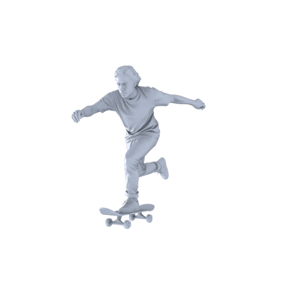 MRY-SFW LYTR553 Modern Street Skateboarders Pose Group of 6 Miniature Car Diorama Figures Scene Props Accessories Resin