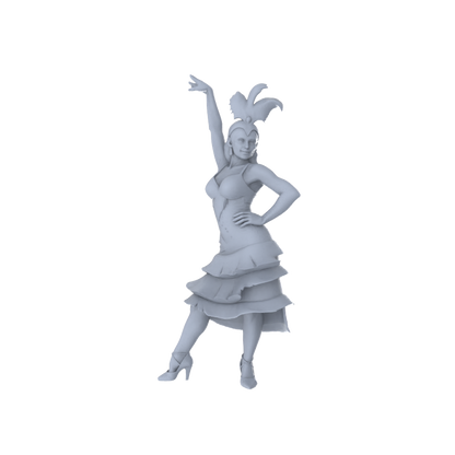 MRY-SFW LYTR557 Modern Stage Latin Dancers Pose Group of 3 Miniature Car Diorama Figures Scene Props Accessories Resin