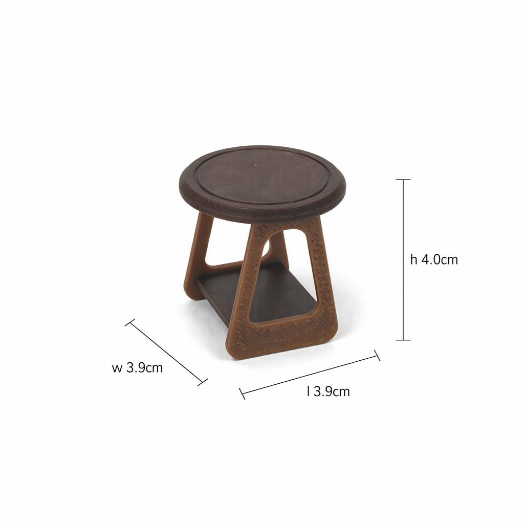 RHF0469B Modern Log-Style Geometric Chair Mini High and Low  – LCD 3D printed resin model kit, image 1