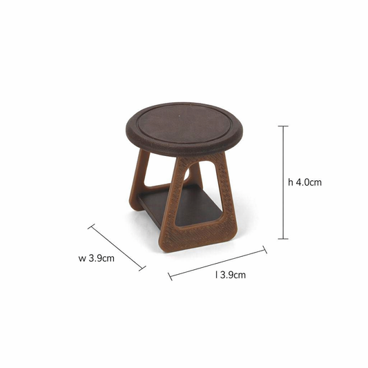 RHF0469B Modern Log-Style Geometric Chair Mini High and Low  – LCD 3D printed resin model kit, image 1