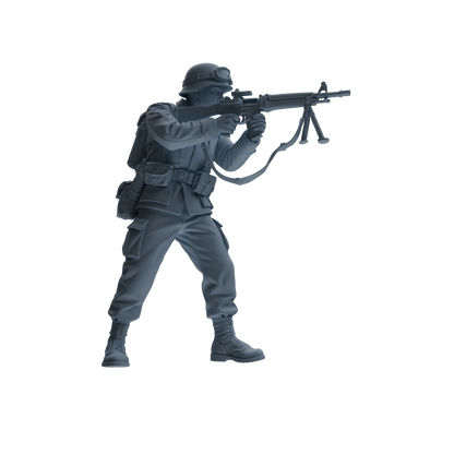 MRY-SFW SSTR185 Miniatures Soldier Model Kit Combat Engineer Soldier Pose Modern Model 4 pcs