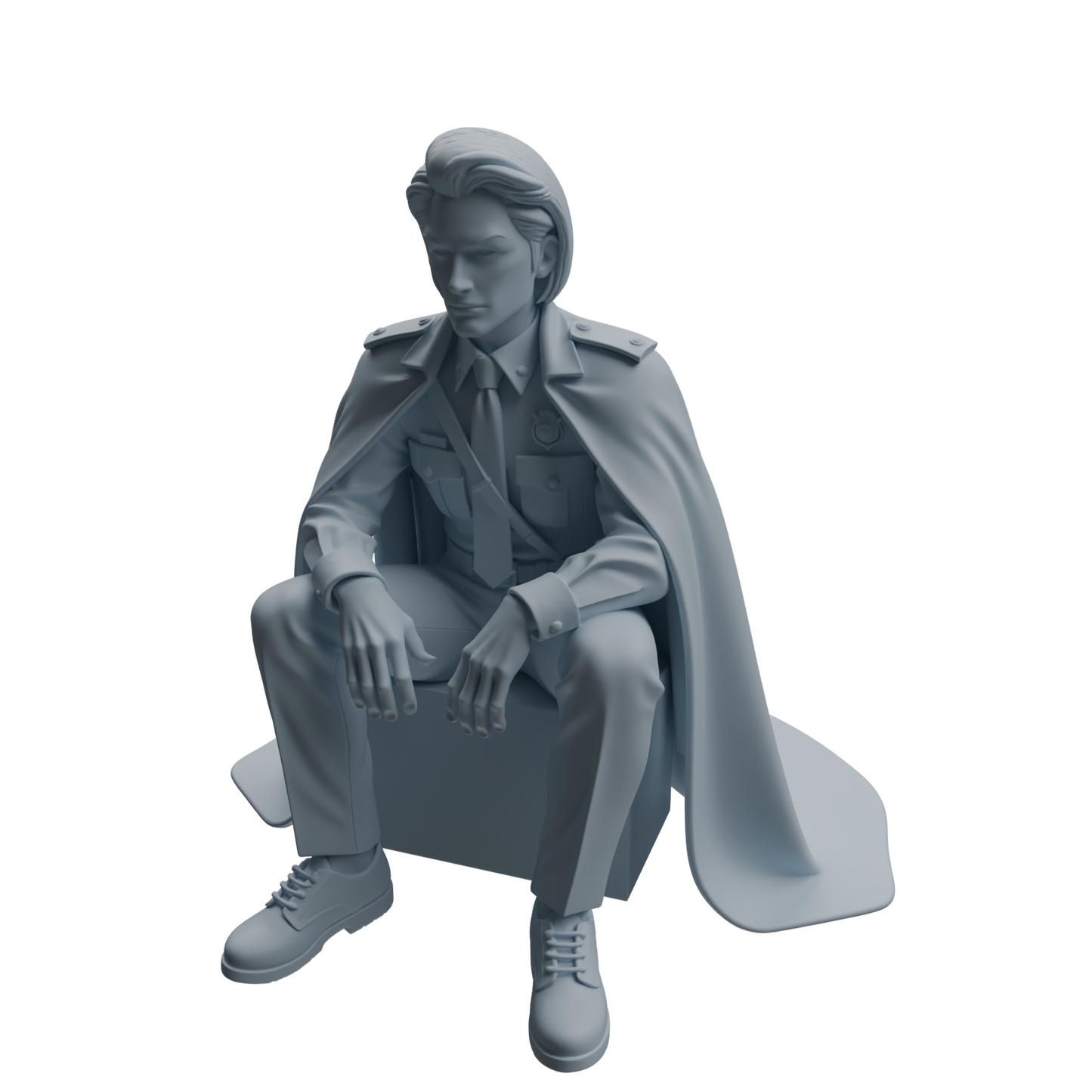 MRY-SFW LYTR950 Cloak Uniform Sitting Male Character Modern Model 3 pcs