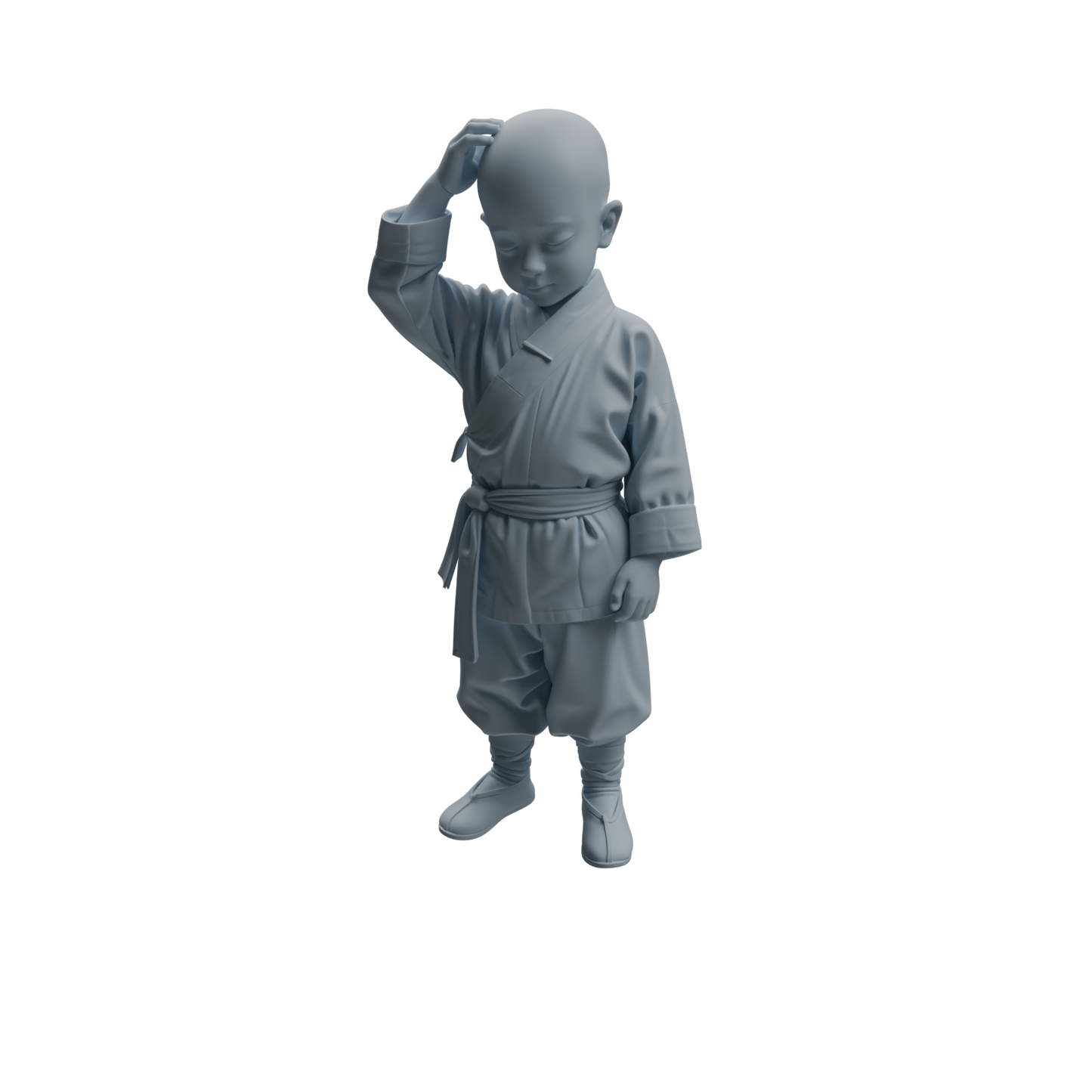 MRY-SFW LYTR1072 Little Monk with Kung Fu Actions Character Modern Model 3 pcs