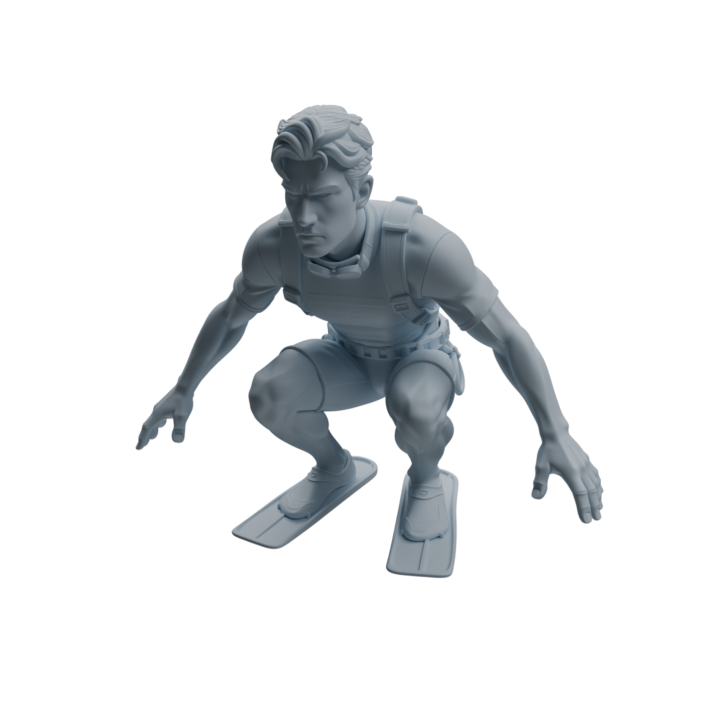 MRY-SFW LYTR1009 Male Lifeguard on Beach Character Modern Model 3 pcs