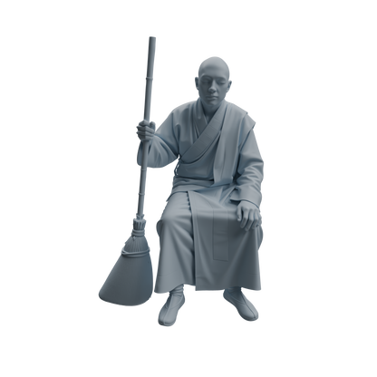 MRY-SFW LYTR1084 Multi-pose Sweeping Monk Character Modern Model 4 pcs