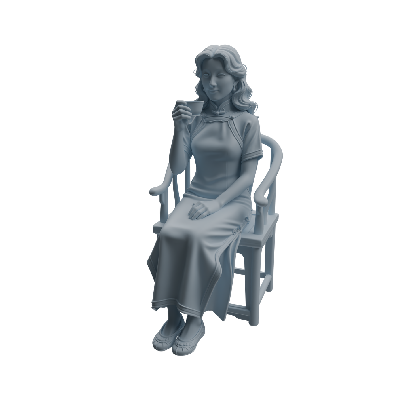 MRY-SFW LYTR984 Republic of China Qipao Lady Tea Character Modern Model 3 pcs