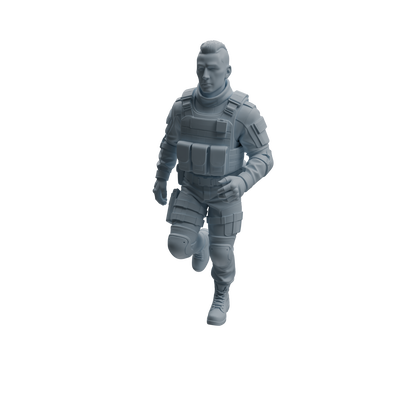 MRY-SFW LYTR953 Combat Stance SWAT Officer Character Modern Model 4 pcs