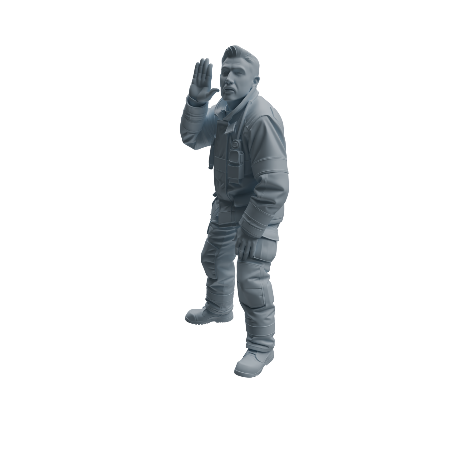 MRY-SFW LYTR1065 Rescue Command Pose Firefighter Character Modern Model 3 pcs
