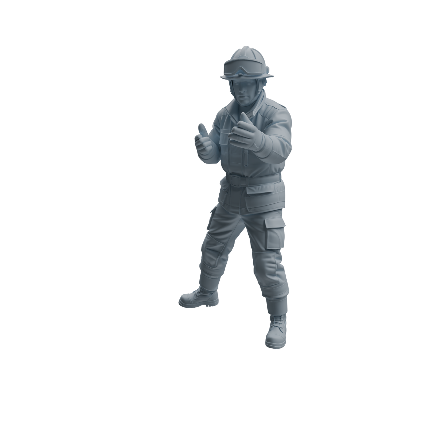 MRY-SFW LYTR1063 Firefighter Action Pose Character Modern Model 4 pcs