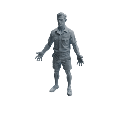 MRY-SFW LYTR1010 Male Lifeguard in Different Poses Character Modern Model 3 pcs