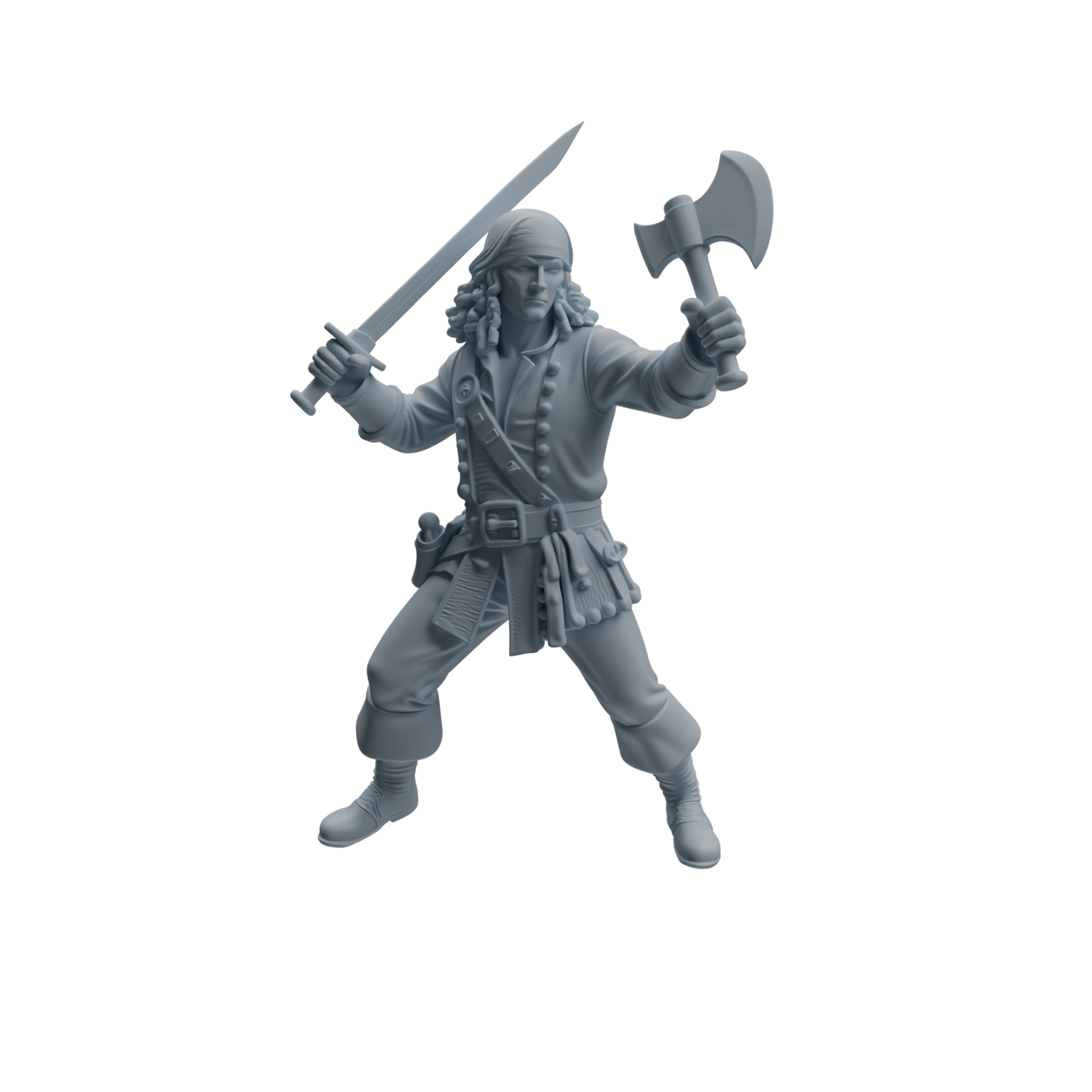 MRY-SFW LYTR1098 Axe-wielding Pirate Character Modern Model 4 pcs