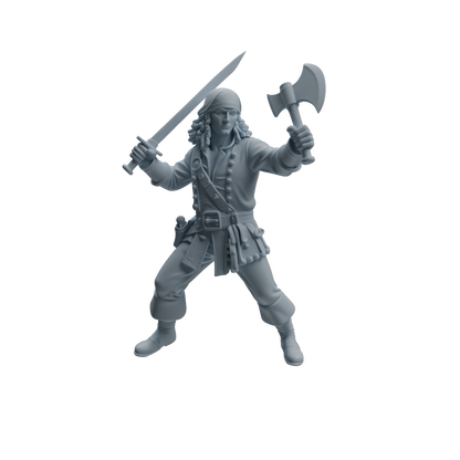 MRY-SFW LYTR1098 Axe-wielding Pirate Character Modern Model 4 pcs
