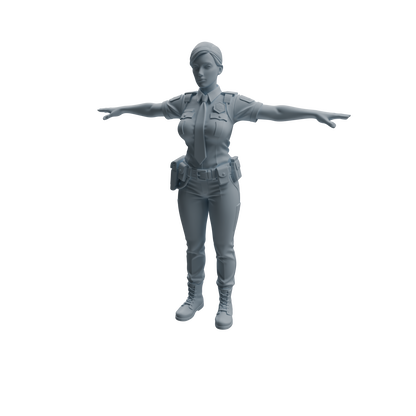 MRY-SFW LYTR957 Multi-Style Female Police Officer Character Modern Model 3 pcs